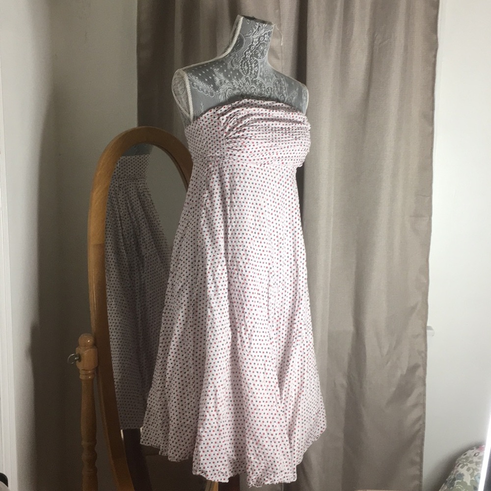 J Crew Strapless polka dot dress